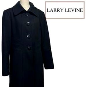 LARRY LEVIN LADIES PURE WOOL FULL-LENGTH PLEATED BACK LUXURY OVERCOAT